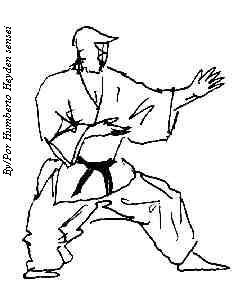 Shuto execution demonstrated in traditional karate-gi